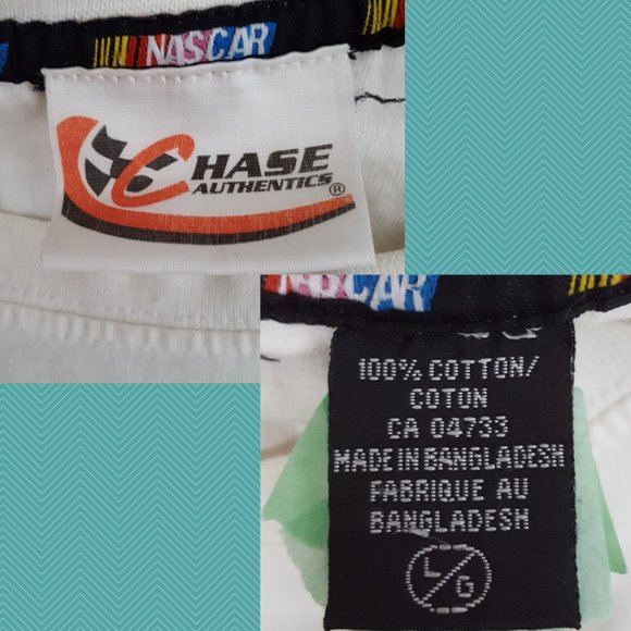 Chase Nascar White Cotton Graphic T-Shirt Tony Stewart - Picture 5 of 5